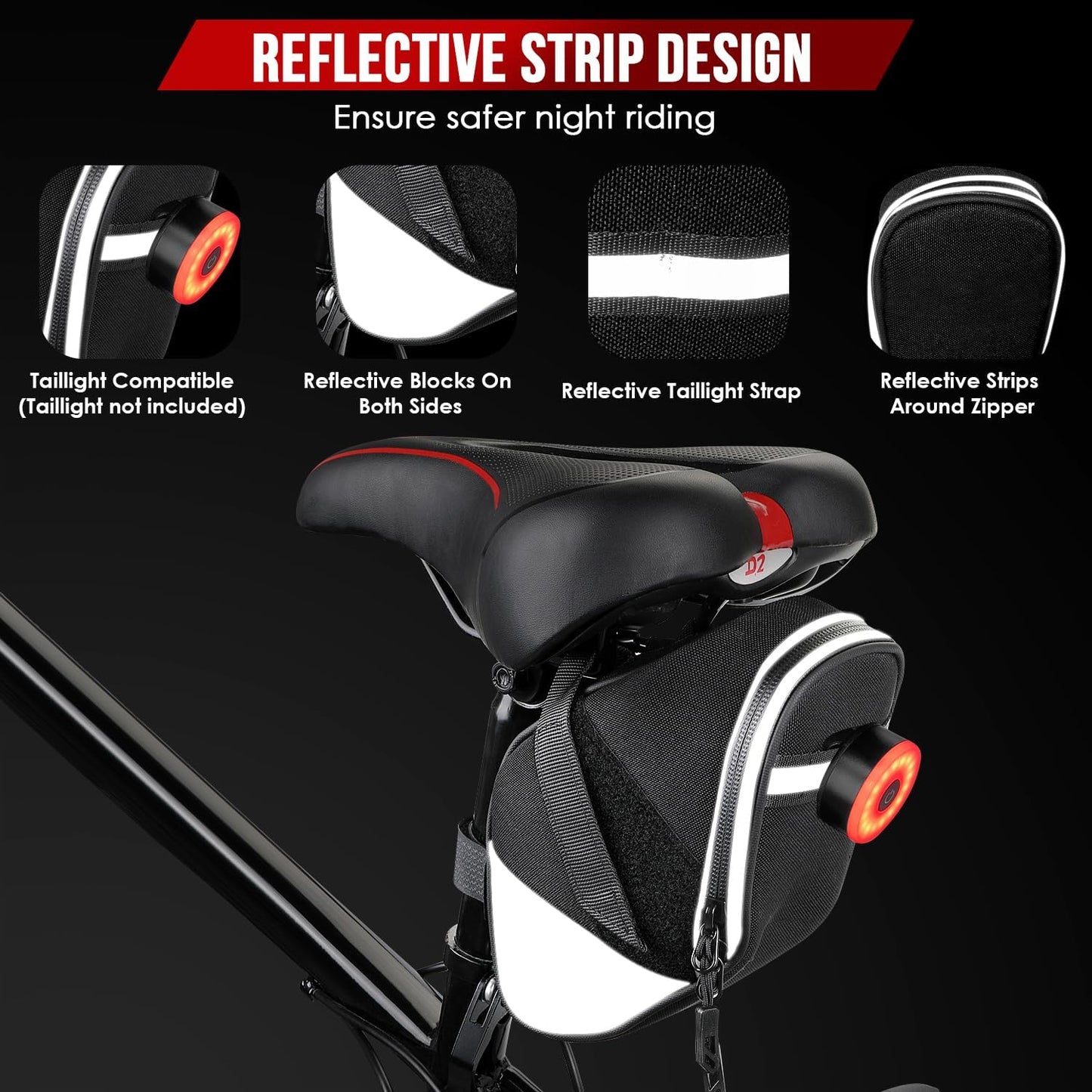 WOTOW Bike Saddle Bag